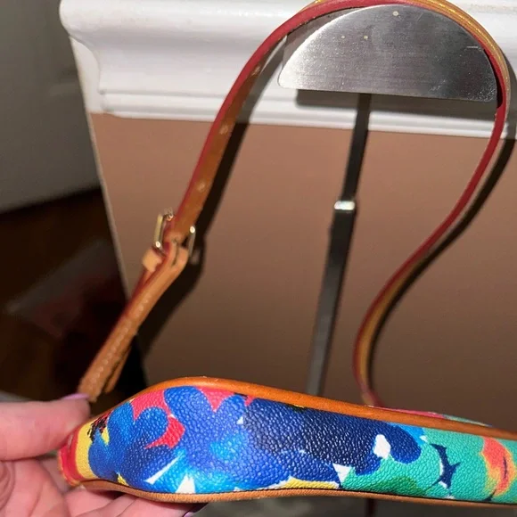 Dooney & Bourke Floral Leather Handbag - Picture 4 of 6